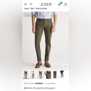 Men’s J. Crew 484 chino pants. NWT